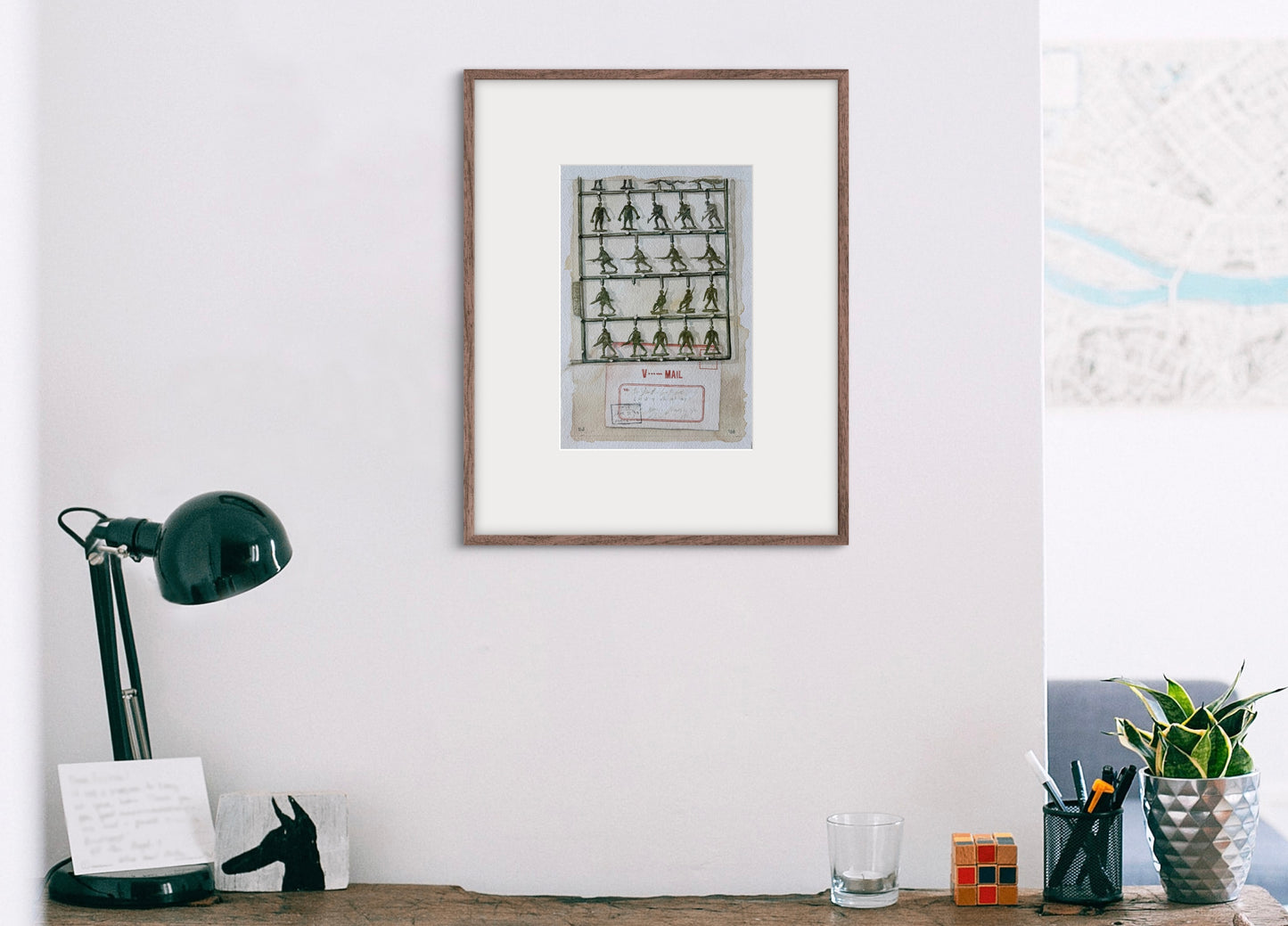 David Johnson, Articles of War, Watercolor on Paper, 12 X 8"