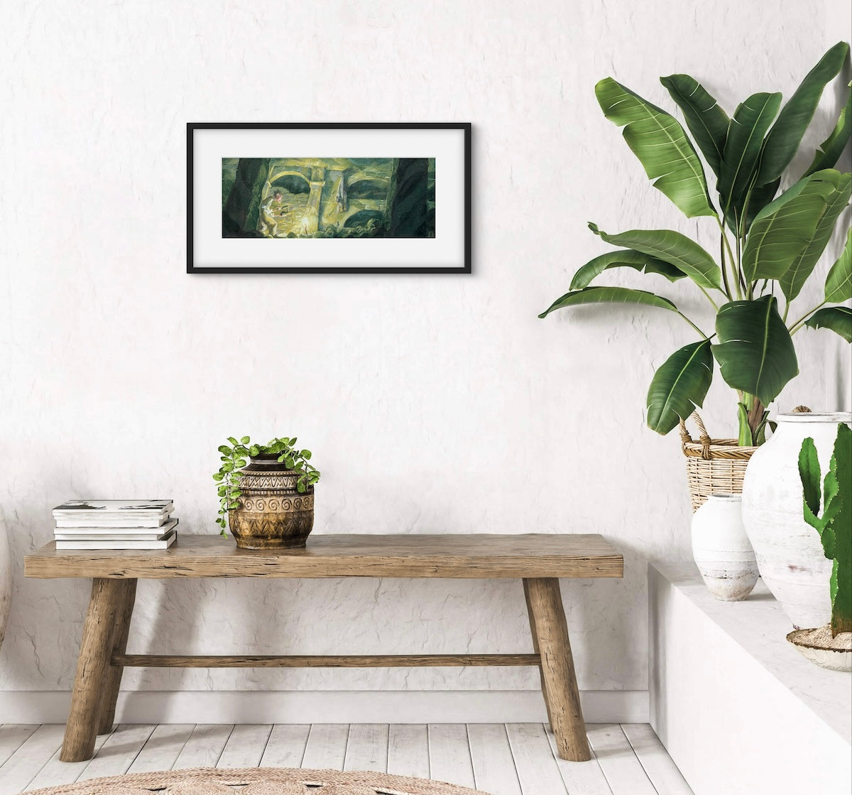 Noah Klocek, The Cask of Amontillado, Pastel on Paper, 7 x 18"