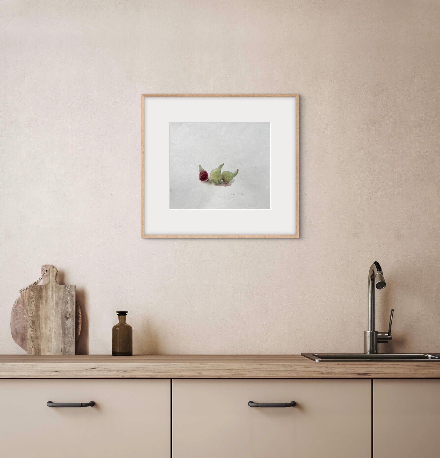David Johnson, Coll de Damas Figs, Watercolor on Paper, 13 X 15"