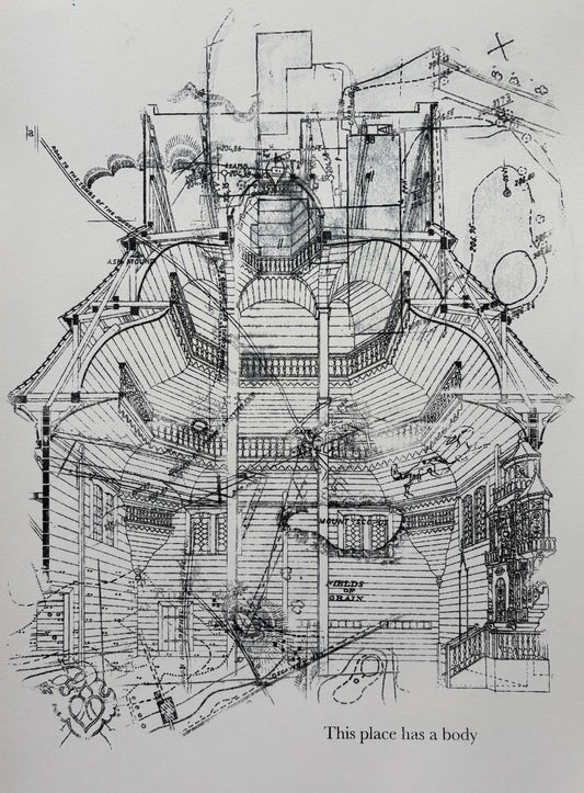 Maya Ciarrocchi, This Place Has a Body (Damascus Gate), Monotype on Watercolor Paper, 16 X 12"