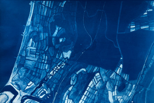 Maya Ciarrocchi, Kingsbridge, Cyanotype on Watercolor Paper, 12 X 16"