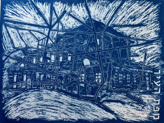 Maya Ciarrocchi, Poryck, Cyanotype on Watercolor Paper, 18 X 24"