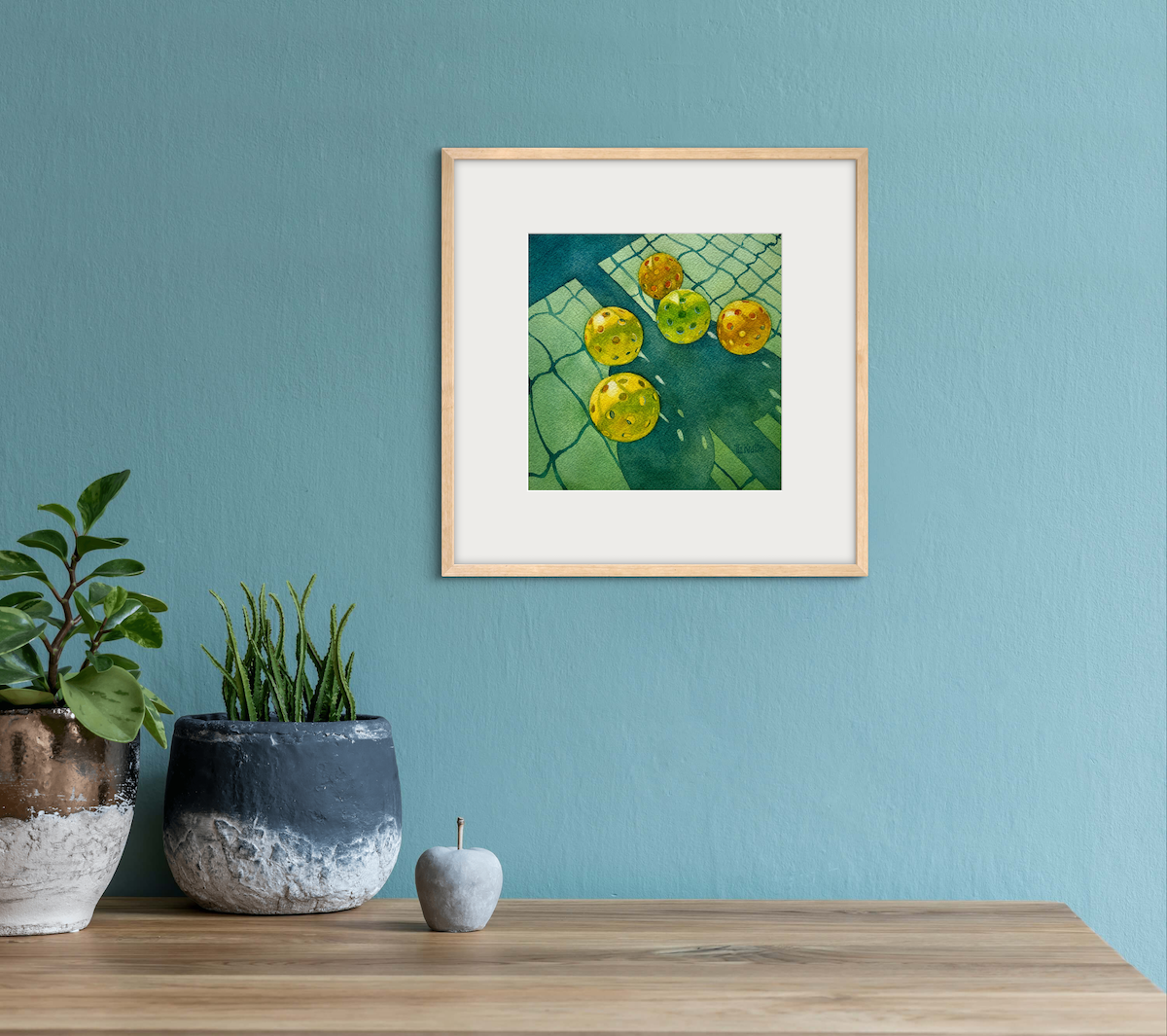 Tia Kratter, In the Kitchen, Watercolor, 7 X 7"