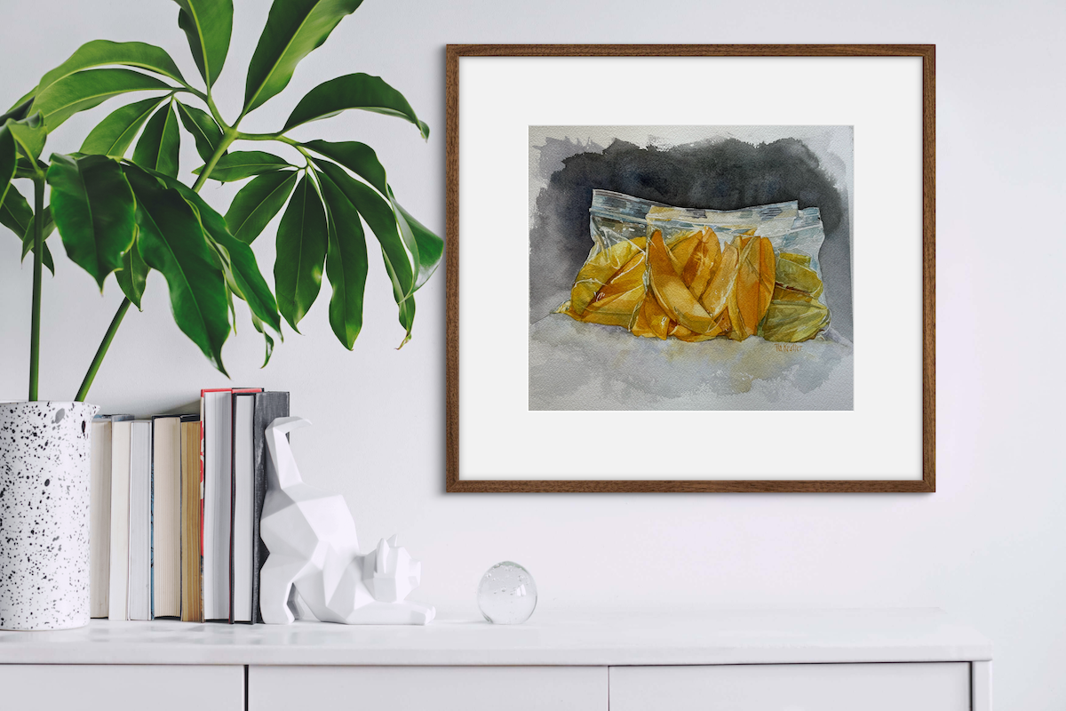 Tia Kratter, This is Not Called Mango, Watercolor, 10 X 11 1/2"