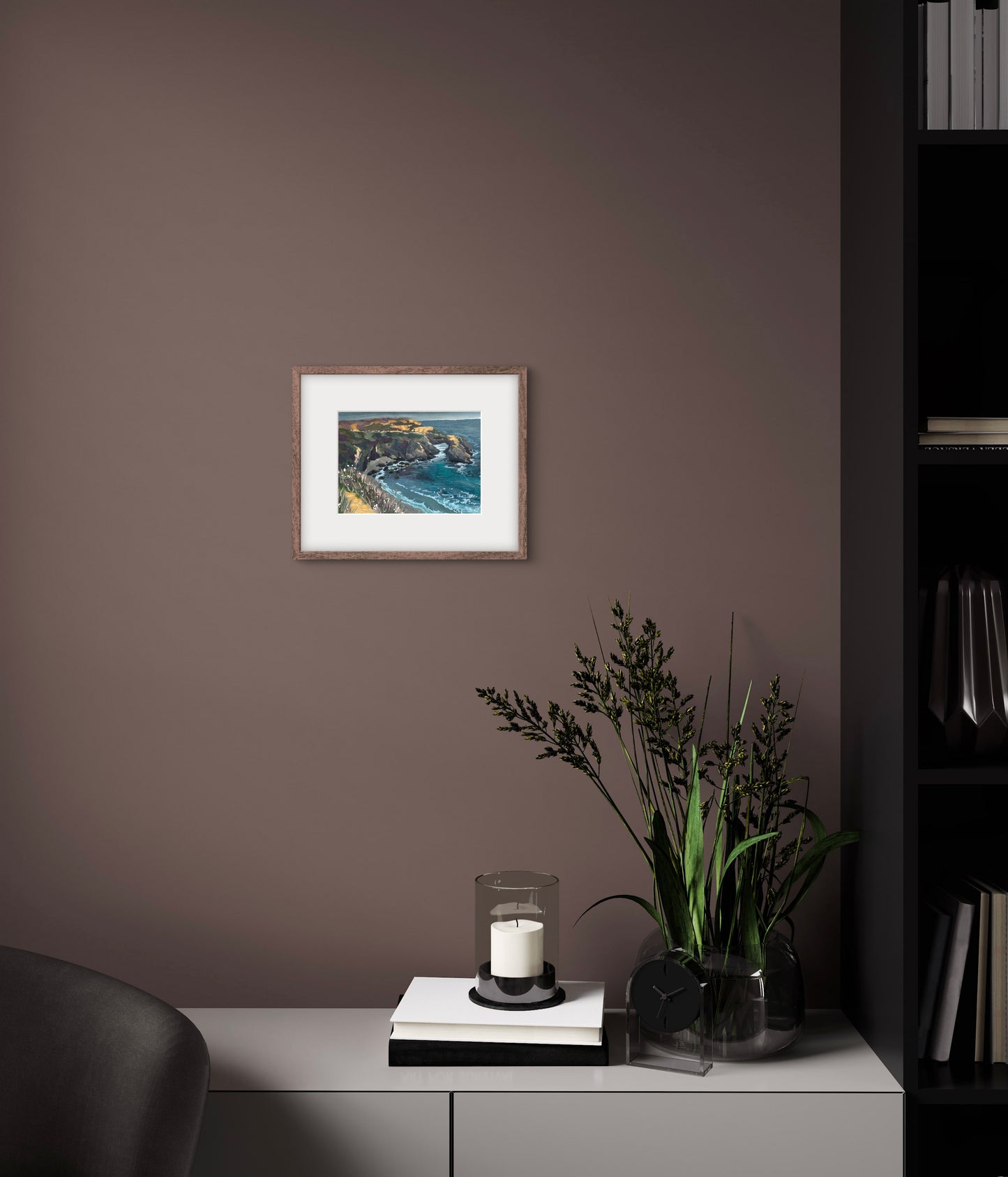 Alyssa Minko, Moody in Mendocino, Gouache on Paper, 5 1/2 X 8"