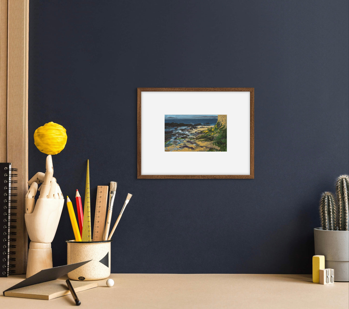 Alyssa Minko, Pacific Ocean Gouache Study 02, Gouache on Paper, 3 1/2 X 5"