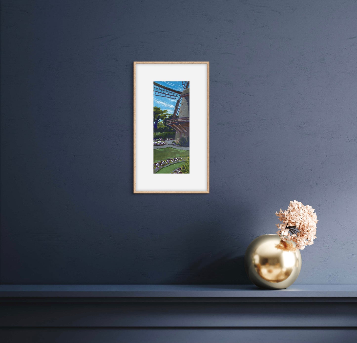 Alyssa Minko, Queen Wilhelmina's Tulip Garden, Gouache on Paper, 9 1/2 X 4 1/2"