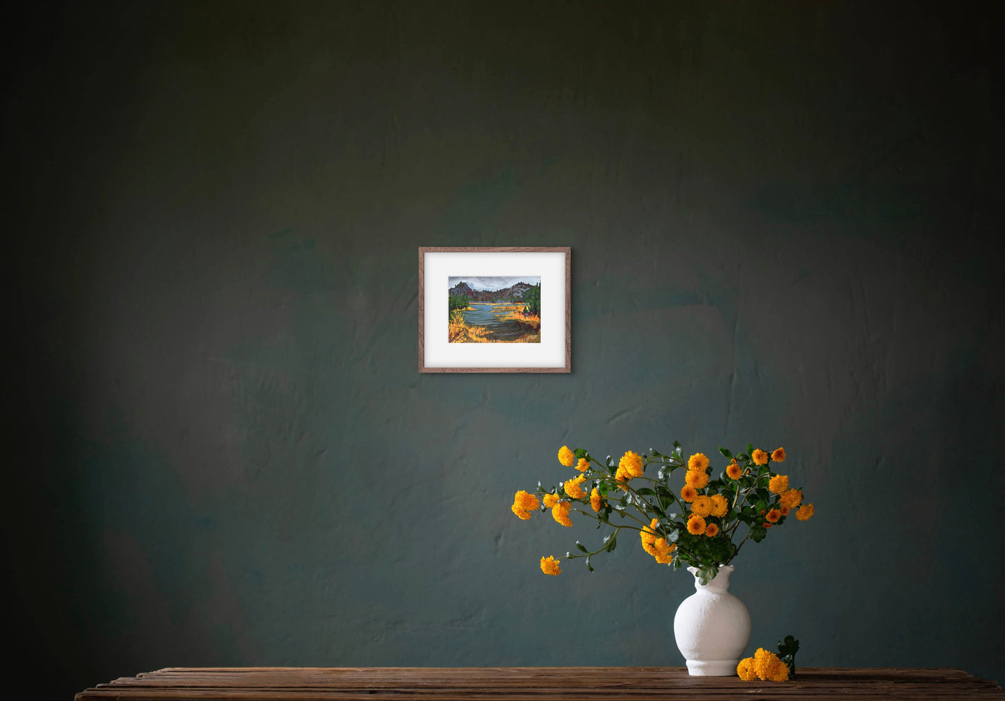 Alyssa Minko, Still Autumn, Gouache on Paper, 5 1/2 X 8"