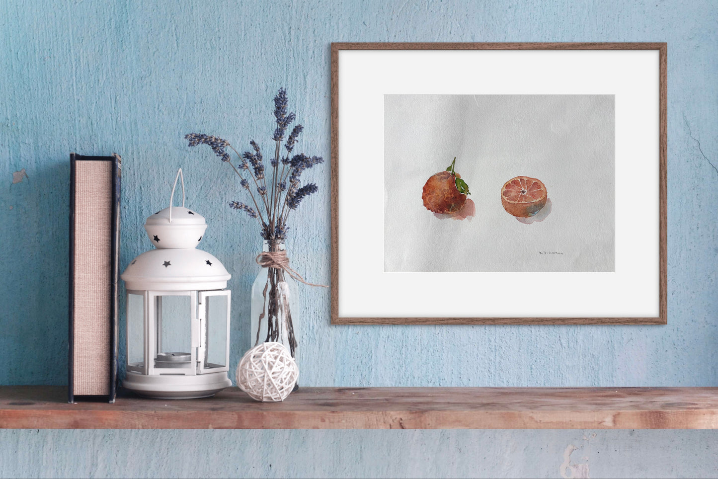 David Johnson, Tangerine, Watercolor on Paper, 8 1/2 x 11 1/2"