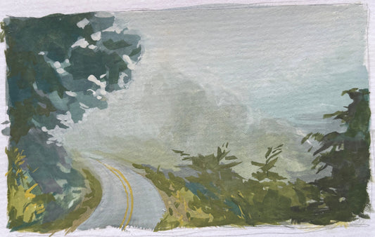 Alyssa Minko, Asheville No. 4, Gouache on Paper, 4 X 6"