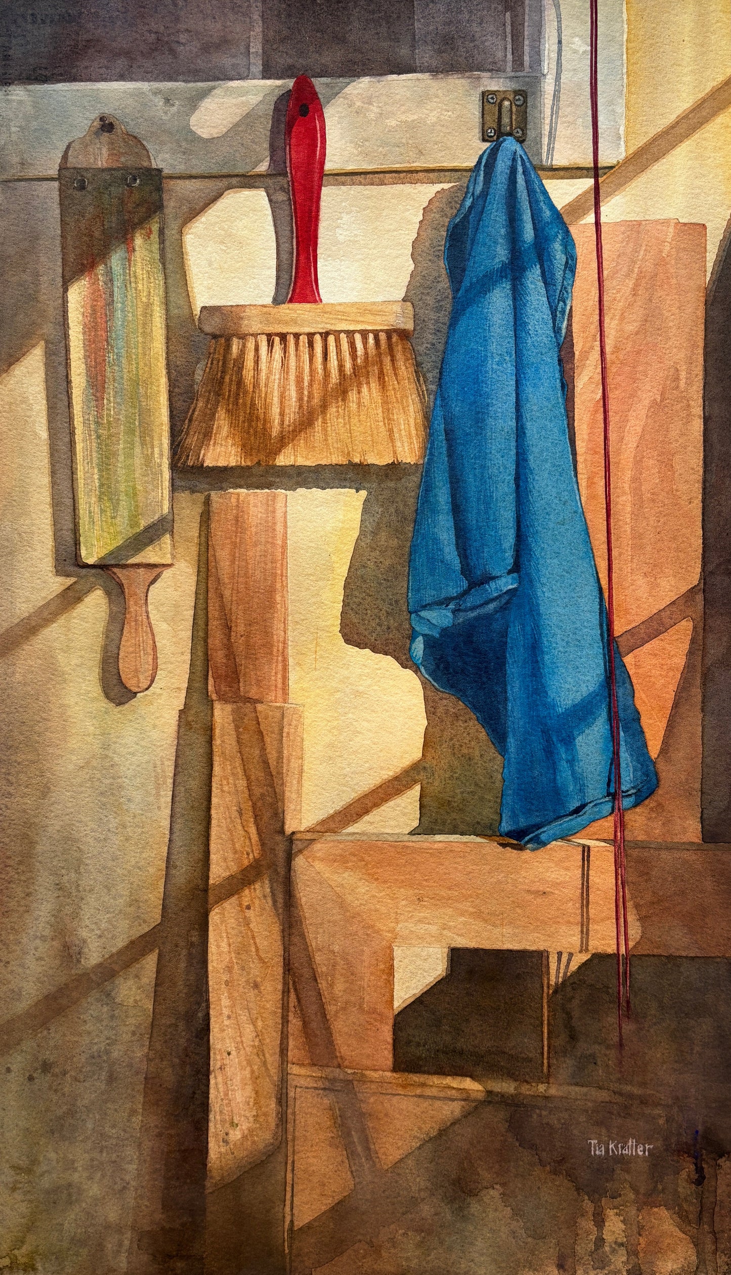 Tia Kratter, Tools of the Trade, Watercolor on Watercolor Paper, 21 X 12 1/2