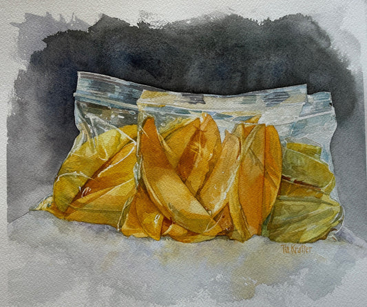 Tia Kratter, This is Not Called Mango, Watercolor, 10 X 11 1/2"