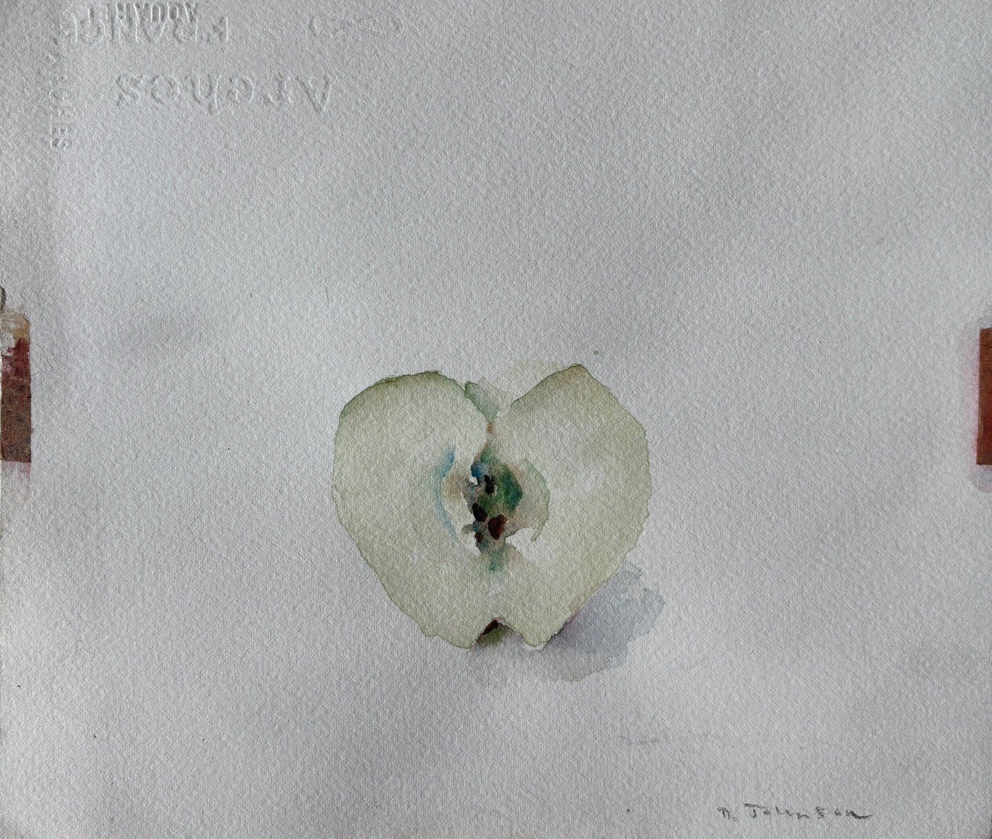 David Johnson, Pippin, Watercolor on Paper, 9 x 10"