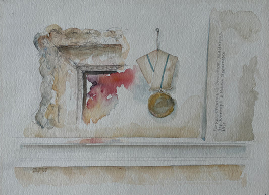 David Johnson, Madonnas of Leningrad, Watercolor on Paper, 10 X 14"