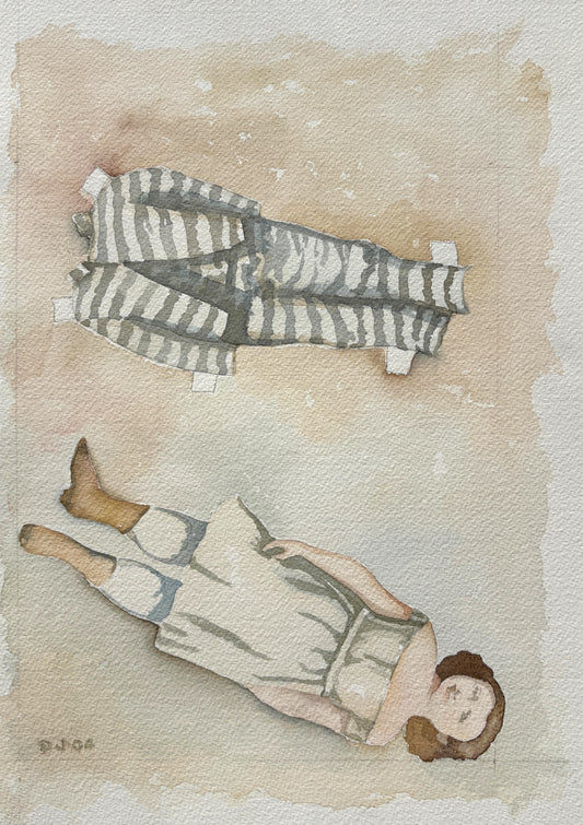 David Johnson, Daughter's Keeper, Watercolor on Paper, 12 X 9"