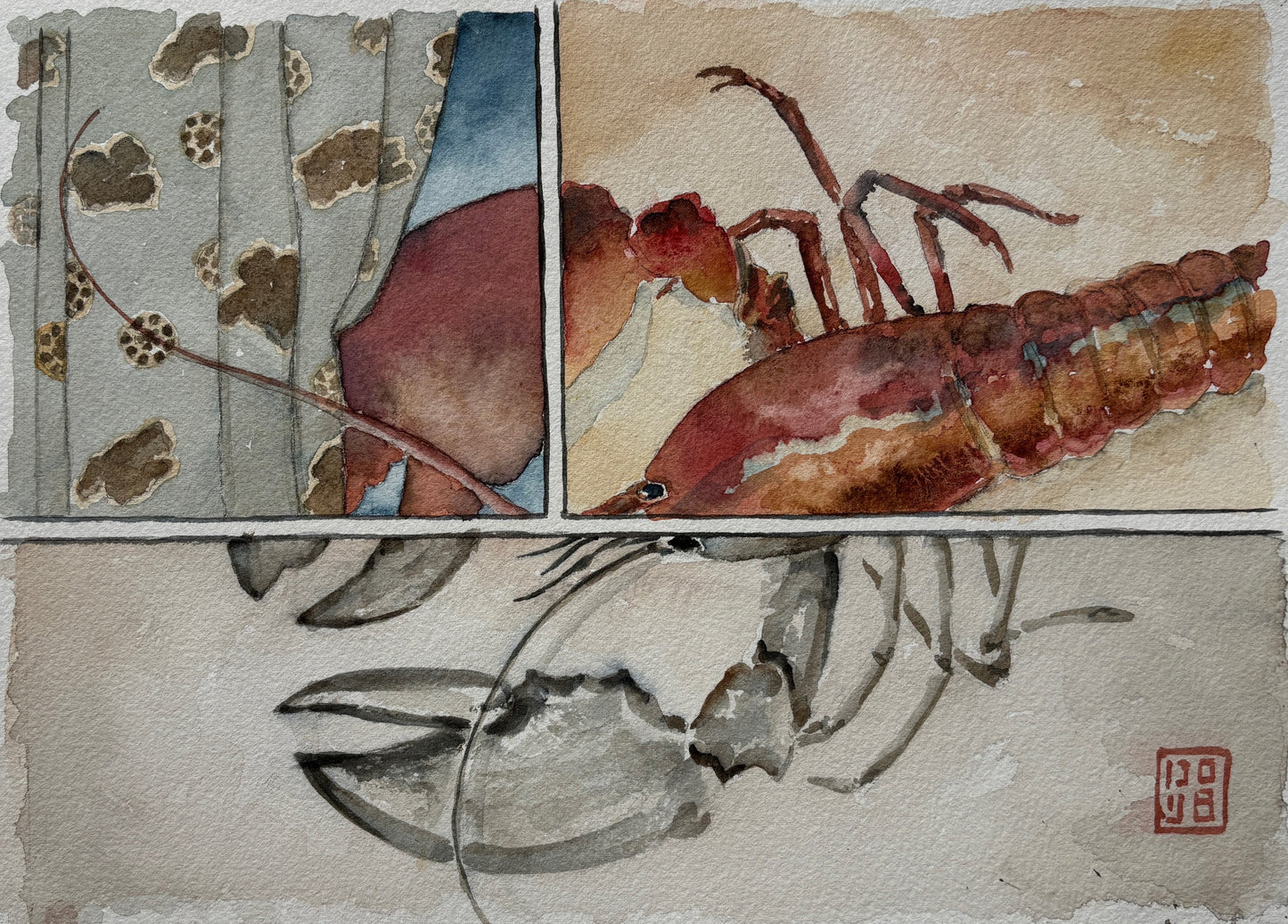 David Johnson, Dissident, Watercolor on Paper, 9 1/2 X 13"