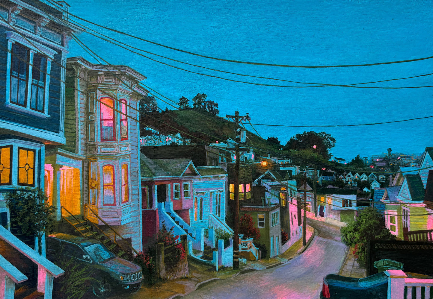 Jenna Spurlock, Rutledge Street, Gouache on Paper, 7 X 10"