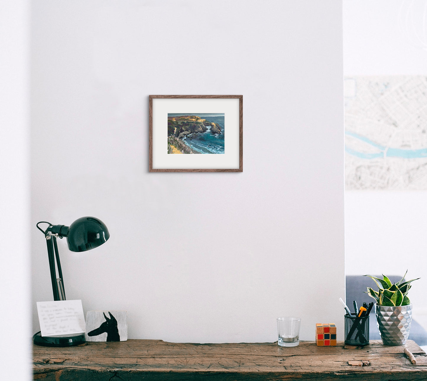 Alyssa Minko, Moody in Mendocino, Gouache on Paper, 5 1/2 X 8"