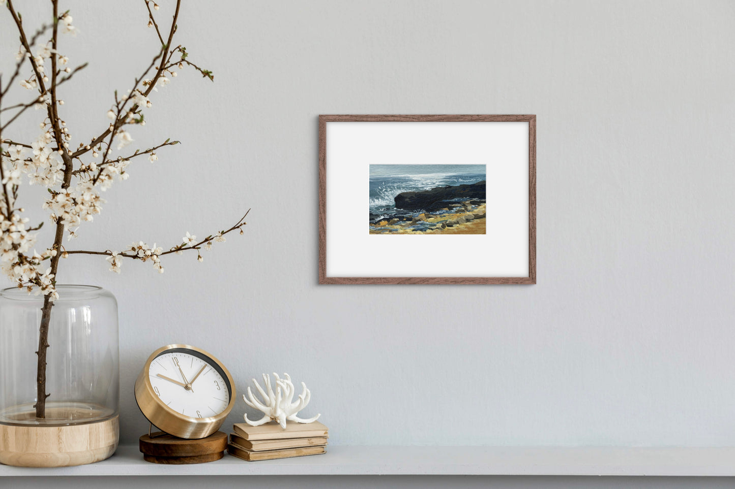 Alyssa Minko, Pacific Ocean Gouache Study, Gouache on Paper, 3 1/2 X 5"