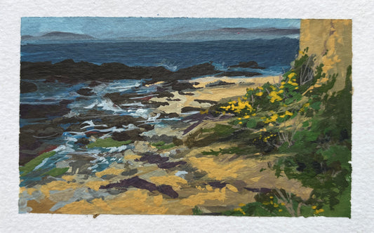 Alyssa Minko, Pacific Ocean Gouache Study 02, Gouache on Paper, 3 1/2 X 5"