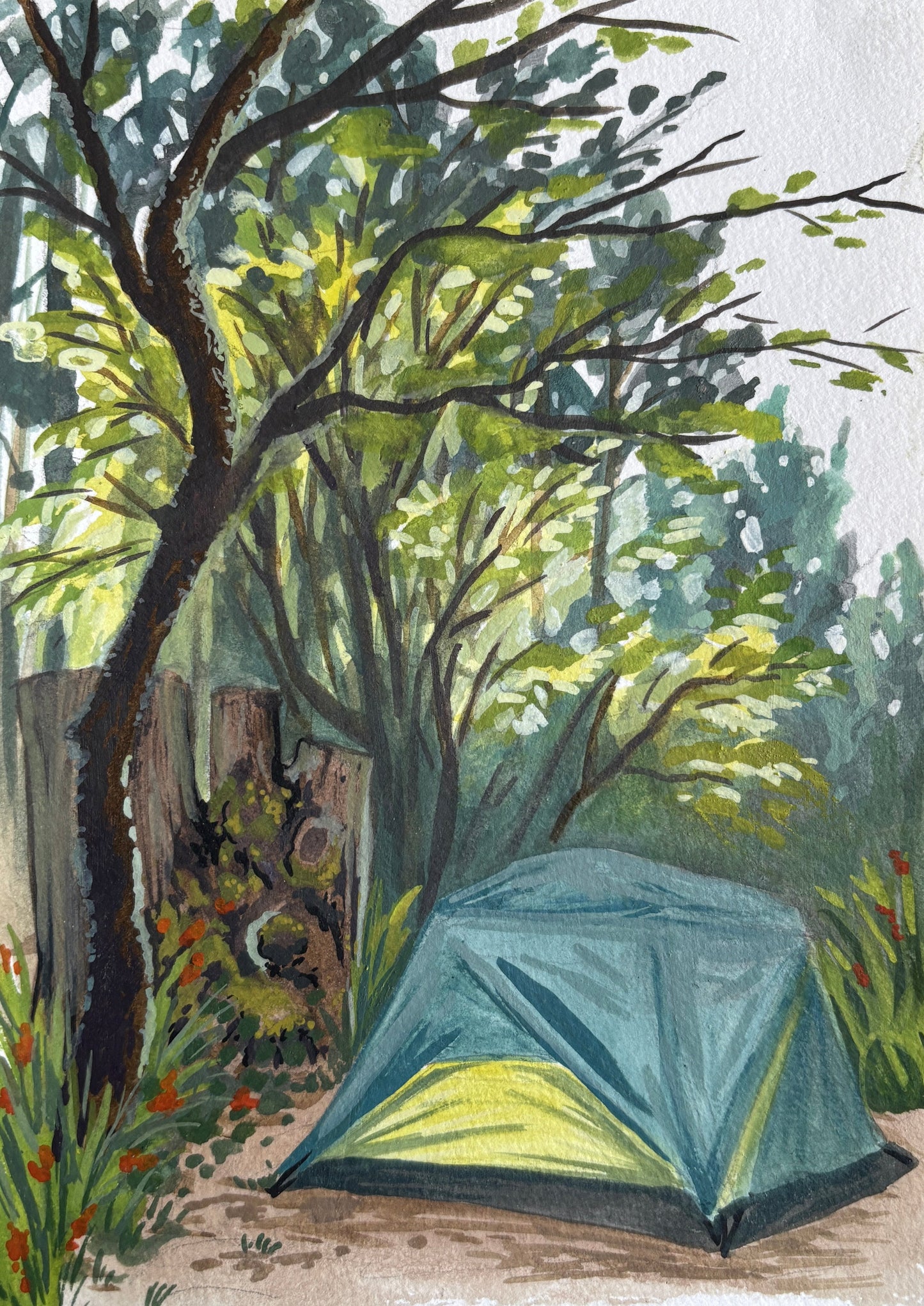 Alyssa Minko, Serendipitous, Gouache on Paper, 8 X 5 1/2"