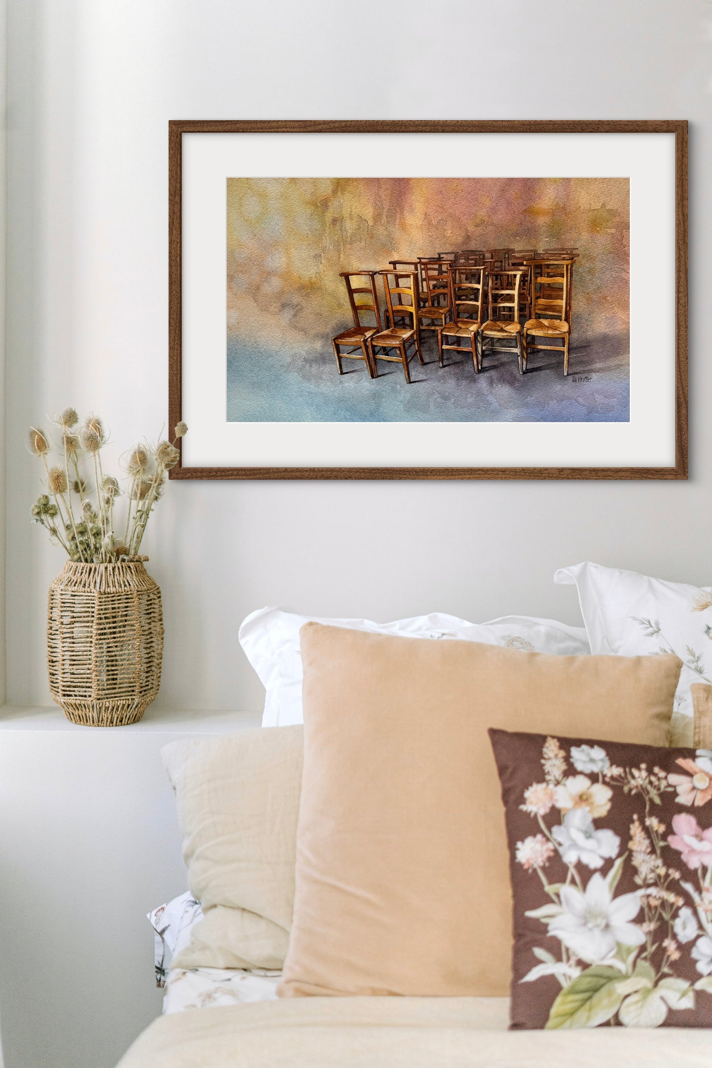 Tia Kratter, Sitting Pretty, Watercolor on Watercolor Paper, 11 1/2 X 18