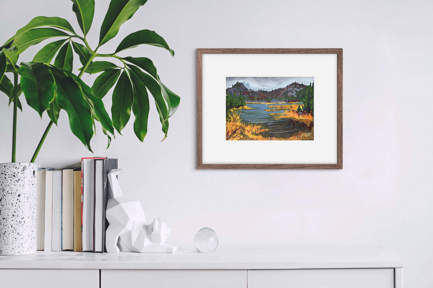 Alyssa Minko, Still Autumn, Gouache on Paper, 5 1/2 X 8"