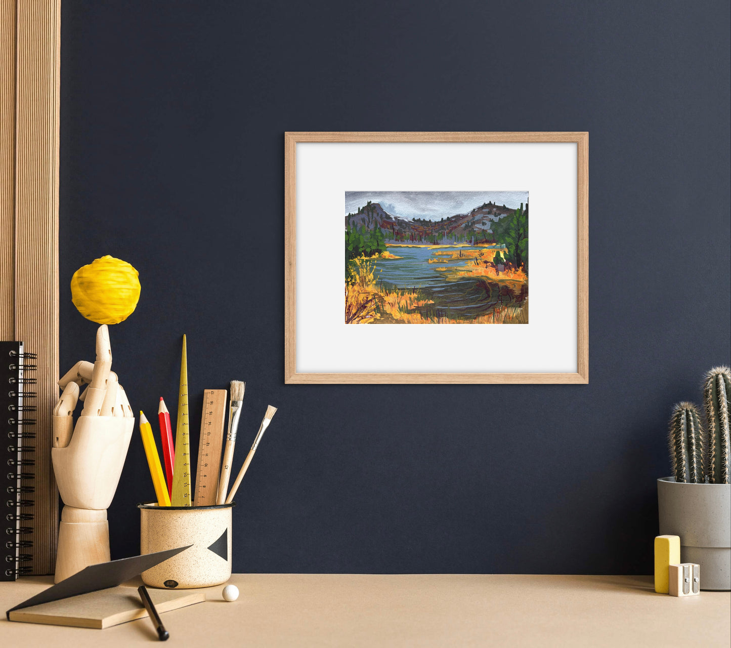 Alyssa Minko, Still Autumn, Gouache on Paper, 5 1/2 X 8"