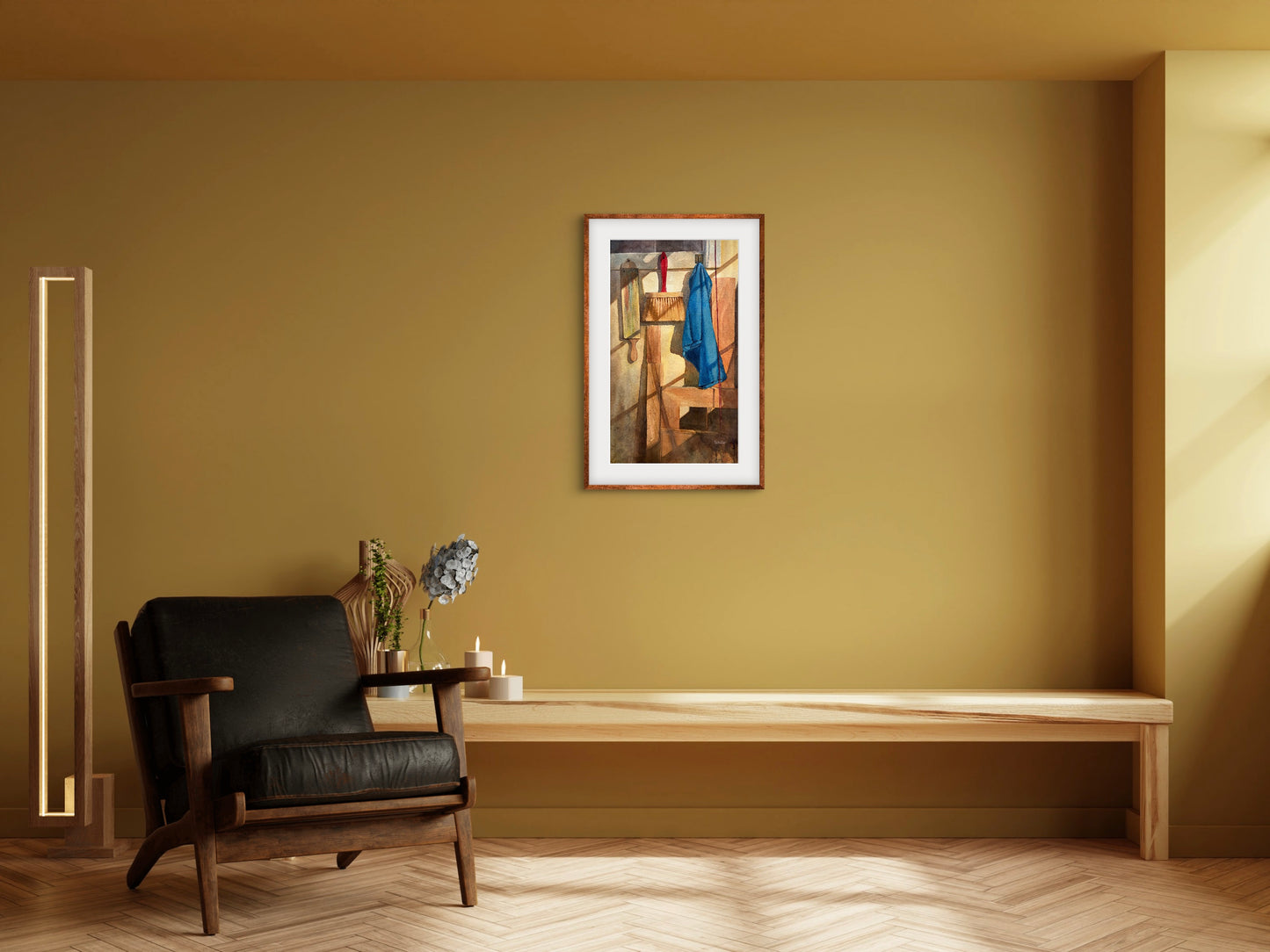 Tia Kratter, Tools of the Trade, Watercolor on Watercolor Paper, 21 X 12 1/2